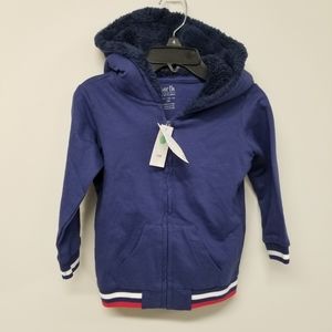 Earth Organics Baby Navy Hoodie Sweater Sz 24M